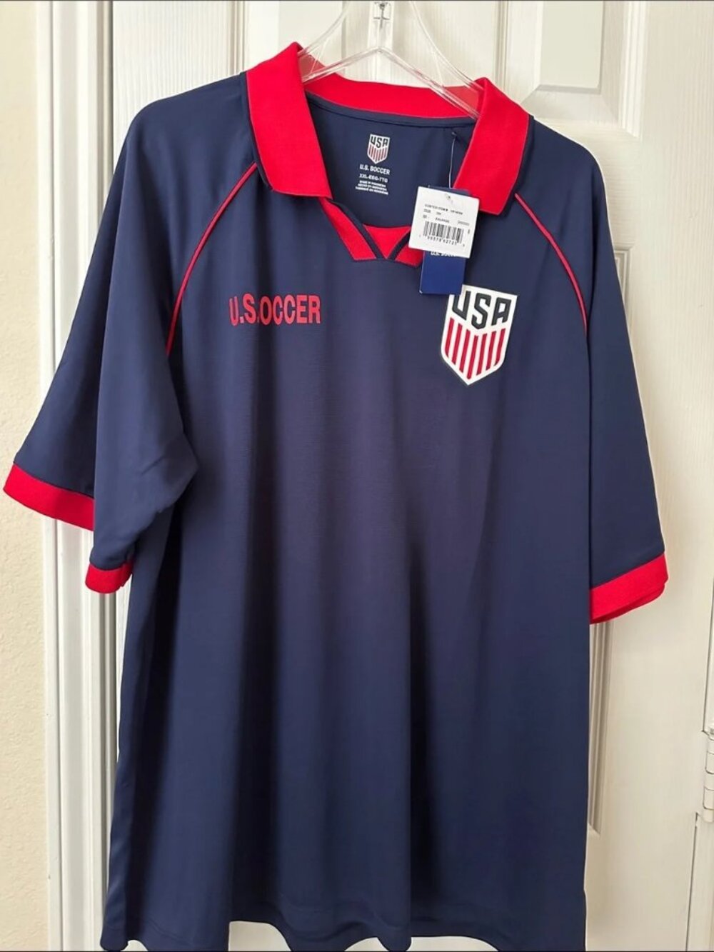 NEW Official US Soccer USA Jersey Collared Tee Shirt NWT XXL Short Sleeve